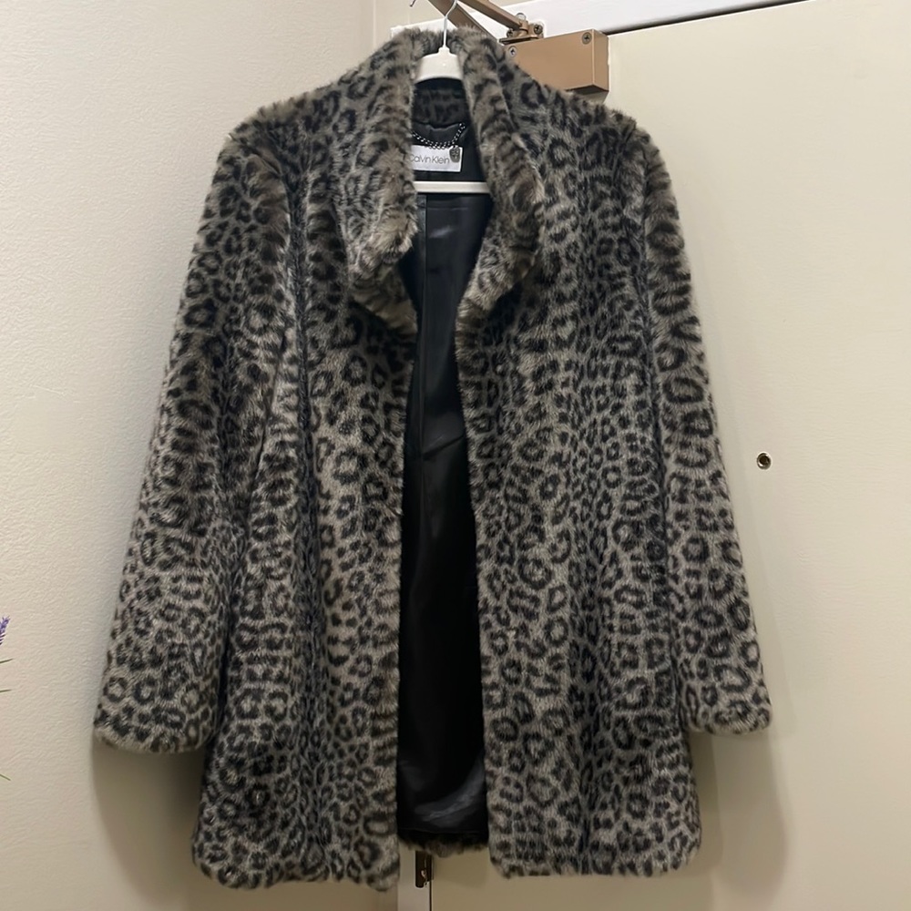 Calvin Klein Faux Fur Jacket